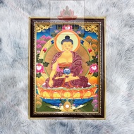 Thangka Tantric Shakyamuni Buddha painting PAINTING 36x48cm, glossy fabric + genuine composite frame