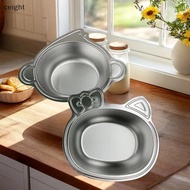 [ceight] Children Cute Monkey Cat Bowl Stainless Steel Dinner Bowl Kid Salad Bowl Kindergarten Food 