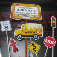 Cake topper school bus cake decoration 200626Bus bus bus bus