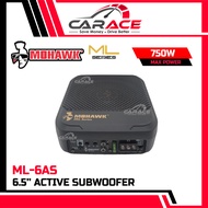Mohawk Subwoofer 6.5" Active Subwoofer UnderSeat 6.5Inch Car Woofer Bass Amplifier ML Series ML-6AS