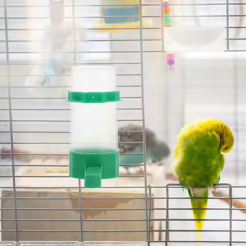 15Pcs Automatic Bird Water Feeder Spillproof Controlled Dispensing Easy Monitor Transparent Plastic 