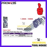 Prowess Hexagon Allen Key Set (1.5MM-10MM) | Home Diy | Allen Key Hex | Hex Key