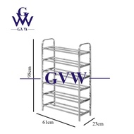 GVW Stainless Steel Shoes Rack Flower Rack Indoor Outdoor Rack Rak Kasut