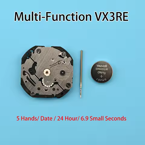 VX3R Movement VX3RE Movement Series 5 Hands 6.9 Small Seconds Date At 6:00 Day At 9:00