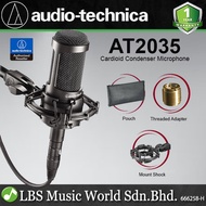 Audio Technica AT2035 Cardioid Condenser Microphone with Mic Clamp Pop Filter & Cable (AT 2035)