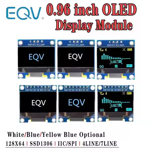 0.96 inch OLED IIC Serial White Display Module 128X64 I2C SSD1306 12864 LCD Screen Board GND VCC SCL
