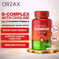 Vitamin B Complex Supplement Choline Inositol Balanced Energy Metabolism Halal by Orzax