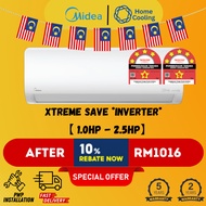 MIDEA INVERTER WALL TYPE 1.0HP - 2.5HP AIR CONDITIONER/AIRCOND R32 XTREME SAVE SERIES (KLANG VALLEY)