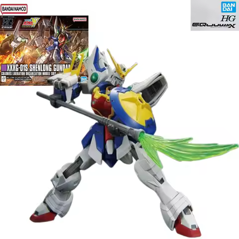 Original Bandai Genuine HG XXXG-01S SHENLONG GUNDAM Anime Action Figures Toys for Boy Girl Kids Gift