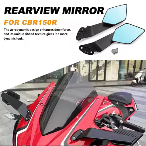 Motor Accessories Adjustable Mirror Stealth Wing Mirrors Sports Winglets Mirror For Honda CBR150R 20