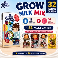 Farm Fresh Grow Milk 125ml x 32 Packs | Grow + Any Flavour Combo | Fresh Chocolate Banana Kurma Yogu