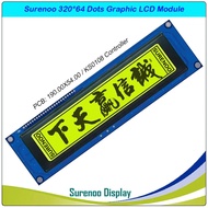 Surenoo 32064 320*64 Skrin Paparan Modul LCD Matriks Grafik LED Kuning Hijau menggantikan TM32064AD 