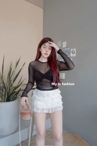 เสื้อแขนยาวเนื้อผ้าซีทรู