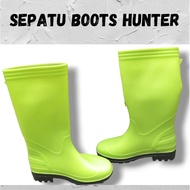 HIJAU Thick GREEN LONG BOOTS HUNTER SAFETY BOOTS GREEN SHOES