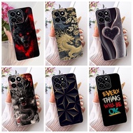 For Honor X7C ALT-LX2 Phone Case With Fashion Cool Tiger Dragon HonorX7c X 7C 4G 5G Soft Silicone TP