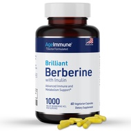 Berberine 500mg 60 capsules - 1000mg of Berberine HCL Supplement per Serving with 10mg of Inulin.