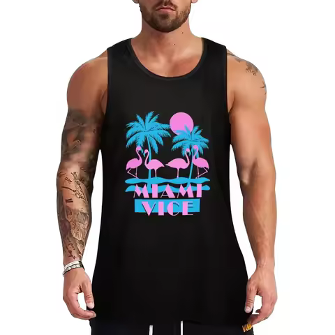 New Miami Vice - Flamingo Florida Tank Top gym clothes man gym accessories man men clothings Men's s