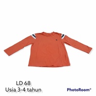 Kaos Lengan Panjang Anak Orange Thrift