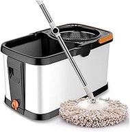 Rotating Mop, 360 ° Floor Mop Dispenser Bucket Kit with Microfiber Mop Head for Household Kitchen Floor Cleaning Decoration