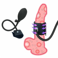 Urinary Incontinence Clip Penis Ring Inflatable Cock Lock Bondage Delay Ejaculation Exercise SM Enlarger Strap Sex Toys 
