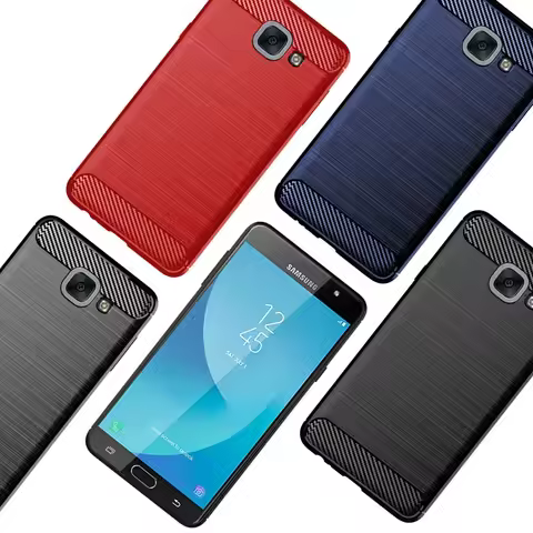 FERISING Case For Samsung Galaxy J7 Max Case Silicone TPU Bumper Shockproof Carbon Cover for Samsung