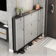 Luxury Slim Flip Shoe Cabinet for HDB | MonsoonShield™ Tech & 15-Pair Storage | 28cm Ultra-Thin Desi