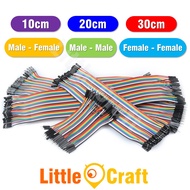 Arduino Dupont Jumper Wire 40 Way 2.54mm 10cm 20cm 30cm Male to Male Male to Female Female to Female