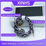 สายอัพเกรดหูฟัง XINHS-018 ทองแดงชุบเงินความถี่ต่ำพื้นผิวธรรมชาติเต็ม 2.5-3.5-4.4 สำหรับ IE900 IE600 