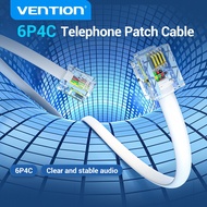 VENTION Flat 6P4C Telephone Patch Cable White IQB Designed for Telephone/Fax RJ11 telephone jack int