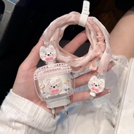 Dachshund Dog Cable Wrapping Set Cartoon Charger Case USB Protector For iphone 20w 18w 35W