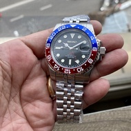 WMNP Seiko Mod True GMT Pepsi Ceramic Bezel NH34. GMT Road Bro. 40mm
