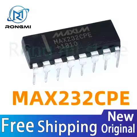 10-100Pcs New in-line MAX232CPE MAX232 DIP-16 RS232 Driver Receiver IC Chip In Stock Wholesale Free