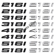 Modified Digital Alphabet Black and Silver 216i 218i 316i 318i 416i 418i 516i 518i ABS Plastic Car R