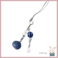 HIK Handmade Blueberry Beaded Keychain For Phone Camera Strap Lightweight Alloy Charm With Colorful 