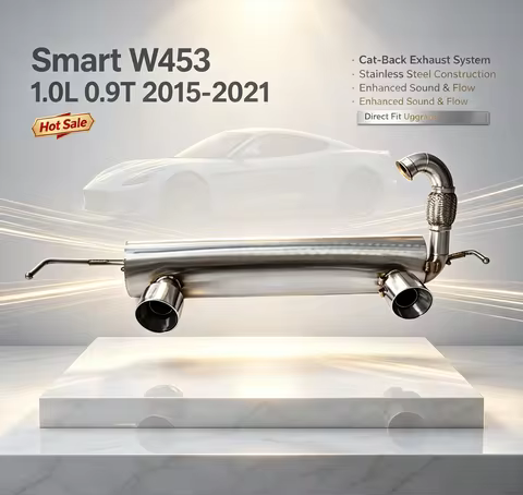 For Mercedes Benz Smart W453 0.9T 1.0L 2015-2021 SS304 Catback Exhaust Kit Performance Exhaust Muffl
