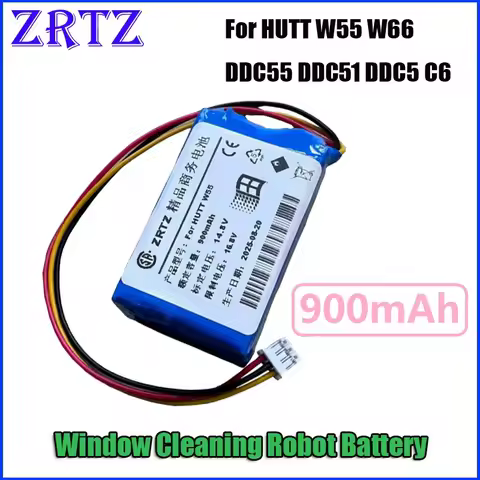 Battery For HUTT W55 W66 DDC55 DDC51 DDC5 C6 443048-4S G104 PL443048-4S Window Cleaning Robot 900mAh
