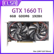 GTX 1660 TI 6G D6 GTX 1660 TI 6G D6 ELSA New NVIDIA GTX 1660 TI GDDR6 6GB Graphics Cards GTX1660TI Original Gaming Video Card For Desktop Computer Factory Direct