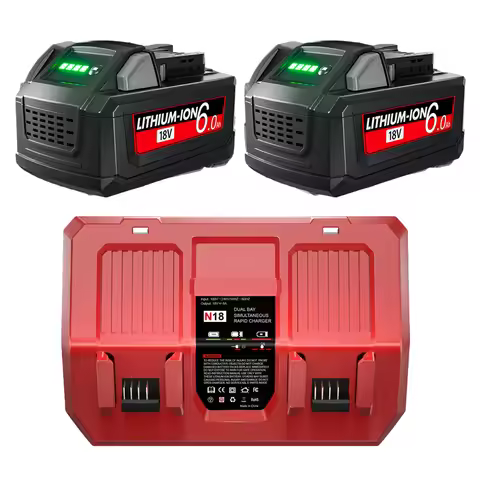 For Milwaukee M18 6000mAh 18V Li-ion Replacement Battery M18B5-XC For Milwaukee 18V Tool 6.0Ah Recha