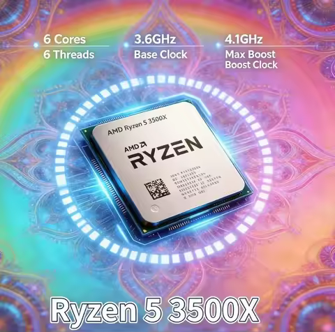 AMD R5 3500X Ryzen 5 3500X Zen2 Architecture 7nm Unlocked 6 Cores 6 Threads 65W Low Power AM4 Deskto