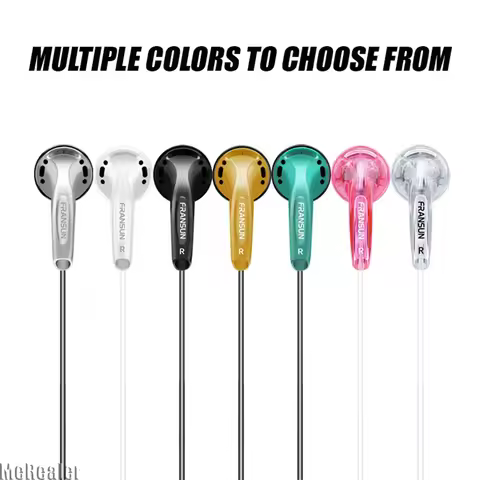 FRANSUN Traceless 3.5mm Type-C Microphone Earphone Monitor 15.4mm Dynamic Driver Wired HIFI Earbud V