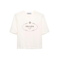 PRADA T Shirts Womens White Crew Neck Moderate Straight Fit 3549B-15D3-F0XPE-S-OOO