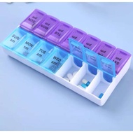 14-Compartment Weekly AM/PM Pill Organizer | Portable Medicine Box | Travel Vitamin & Tablet Storage