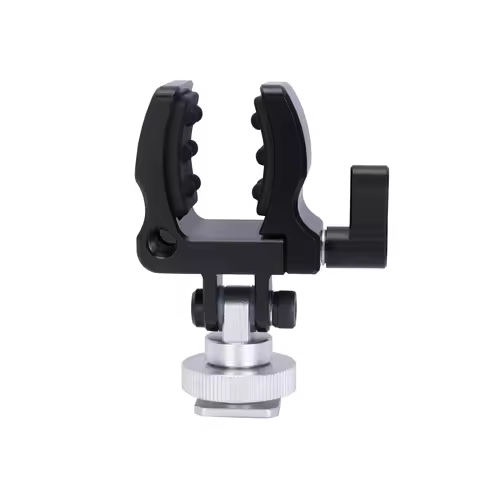 Niceyrig Shotgun Microphone Holder Clamp with Cold Shoe Adaptor (18 - 35 mm)