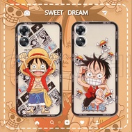 Case OPPO A78 5G 2023 Anime Onepiece Luffy Pattern Transparent Soft Silicone Phone Casing OPPO A78 5