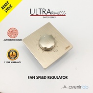 reTouch Ultra Rimless Rotary Knob Fan Speed Regulator Frameless Switch Socket for Ceiling Fan [GOLD]
