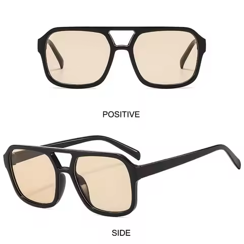 Fashion Ins Style Square Aviation Sunglasses UV400 Protection Black Shades Eyewear for Women & Men