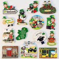 【Shipment Within 24 Hours‌】 Fridge Magnet Hadiah Cenderamata Pelancongan Eropah Ireland Kreatif Tiga