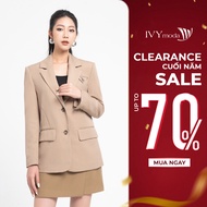 Stylized blazer with back buttons, women's long vest IVY moda MS 67B9474