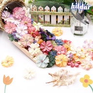 HILDAR 50PCS Artificial Daisy Flower Head 4.5CM Wedding Favor Headdress Material Home Decor