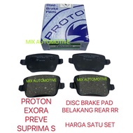 (100% ORIGINAL) Proton Exora 1.6 Preve 1.6 Suprima S Rear RR Belakang Disc Brake Pad (PW920289) Brak